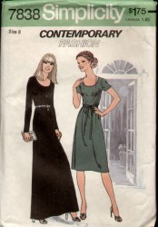 7838 1976 SIMPLE SEW SS-LS DRESS LENGTHS PATTERN 12